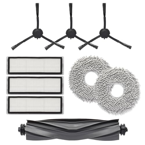 TOPマーケット 互換品 L10 対応 サイドブラシ、メインブラシ（フローリング用）、フィルター、モップパッド交換パーツ9点セット ロボット掃除機 消耗品 ドリーミー用 互換品